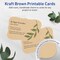 Avery Kraft Brown Invitation Cards, 5" x 7" Rectangle Flourished Edge